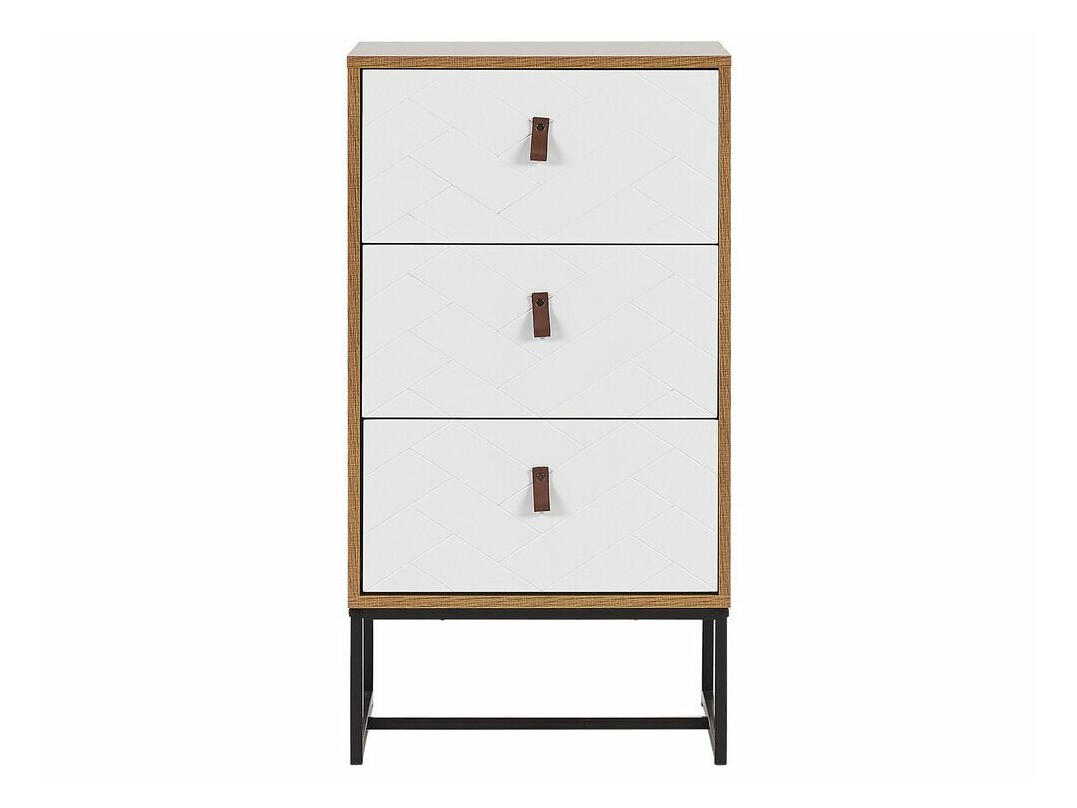 Chest of drawers Fiotivu 103 (White + Black + Light wood)