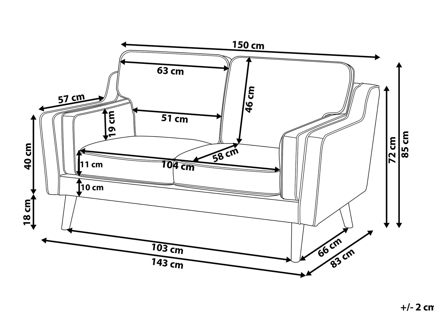 Sofa Berwyn 254 (Green)