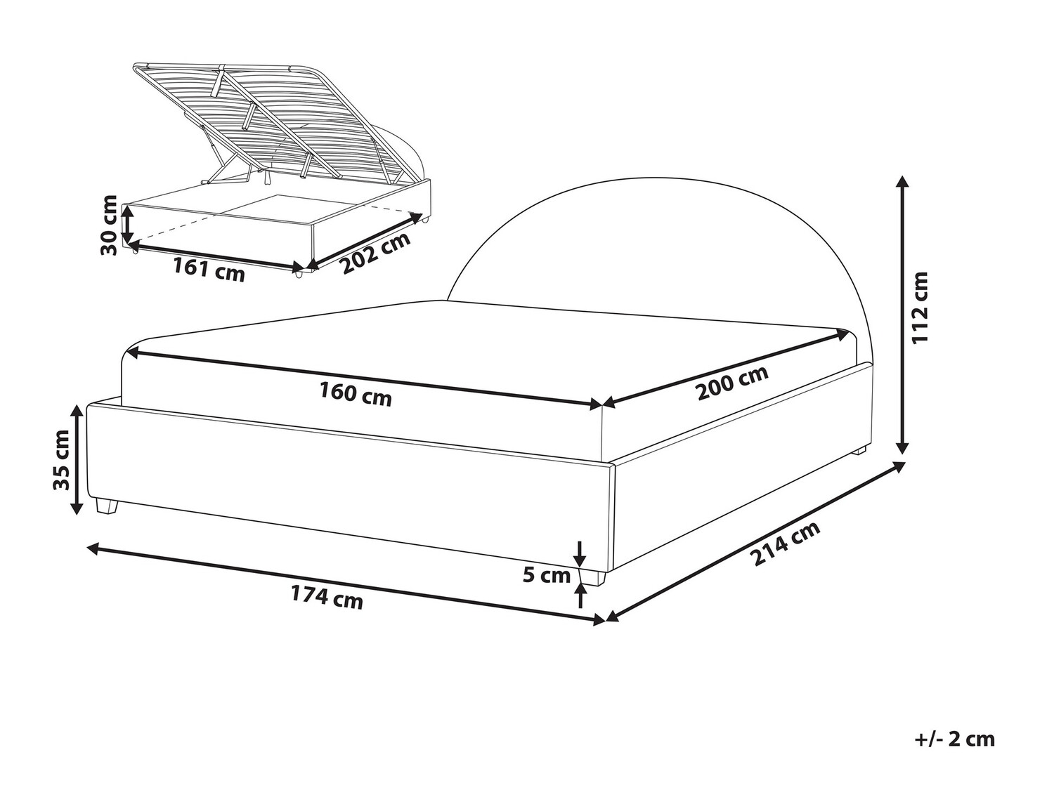 Κρεβάτι Berwyn 282 (Μπεζ)