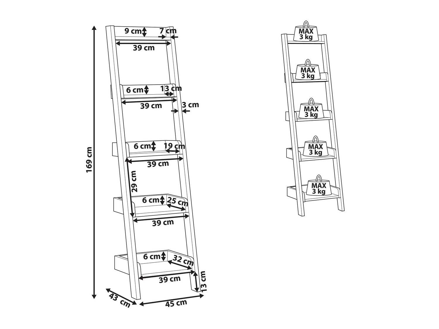 Bookcase Berwyn 452 (Dark wood)