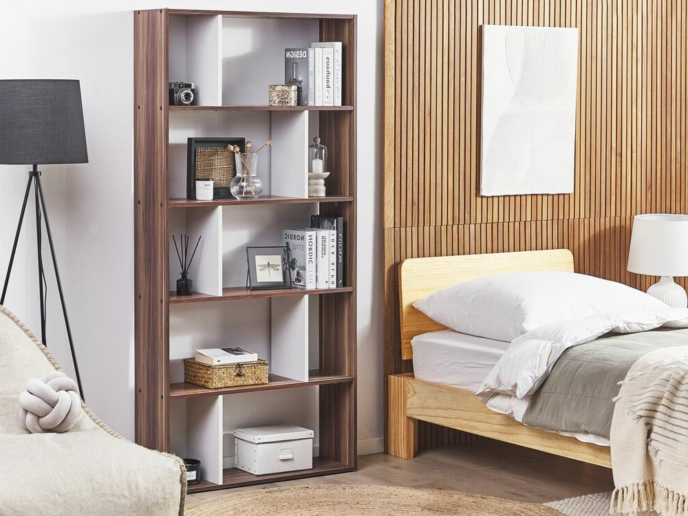 Βιβλιοθήκη Berwyn 480 (Σκούρο ξύλο + Άσπρο)