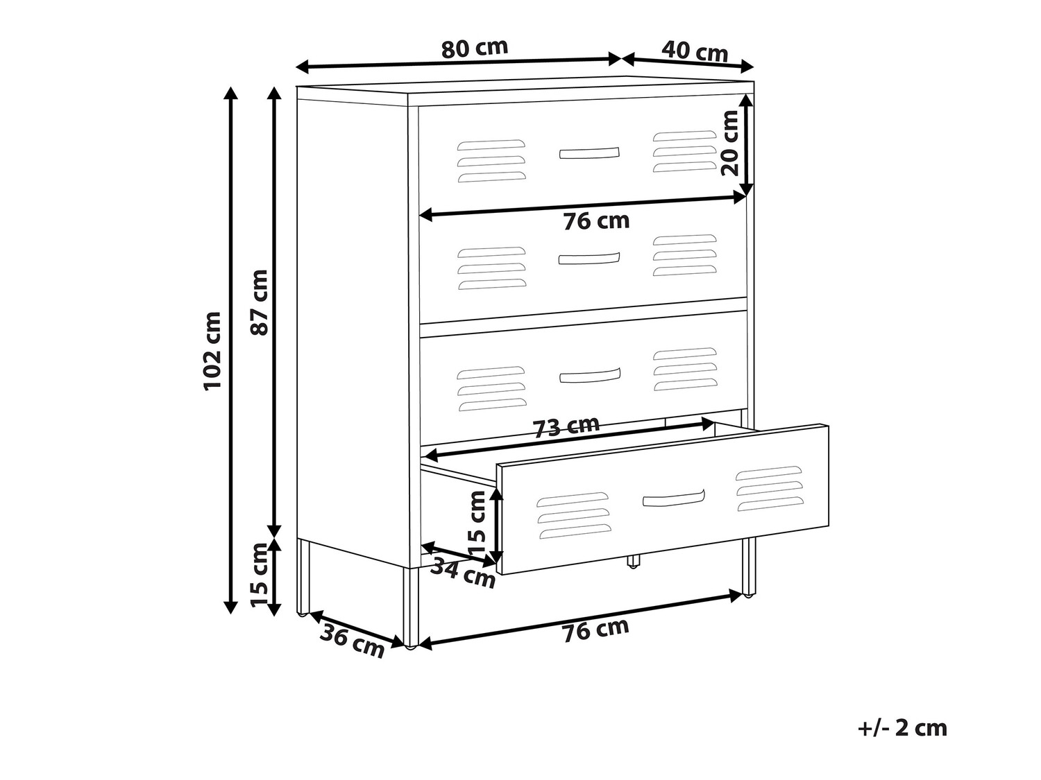Συρταριέρα Sovelu 100 (Κόκκινο)