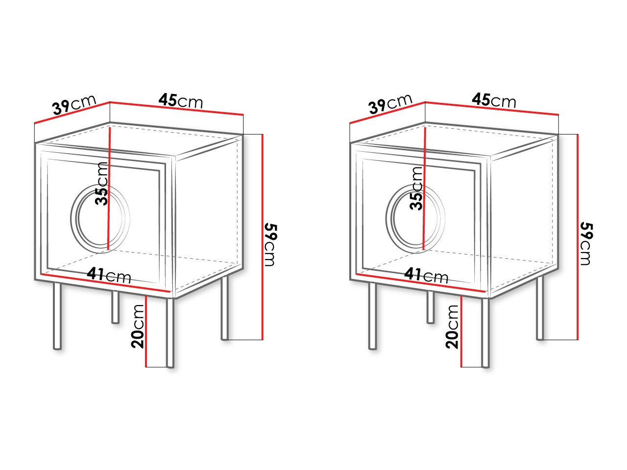 Set of bedside tables Domromi 103