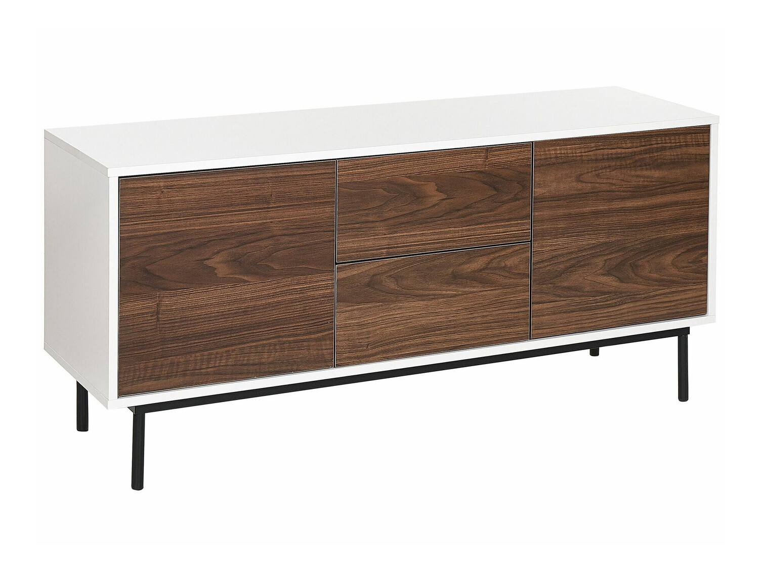 Chest of drawers Berwyn 520 (White + Dark wood)