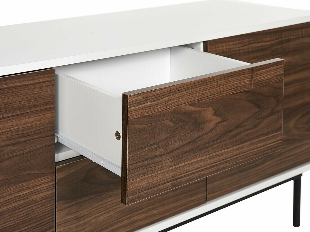Chest of drawers Berwyn 520 (White + Dark wood)