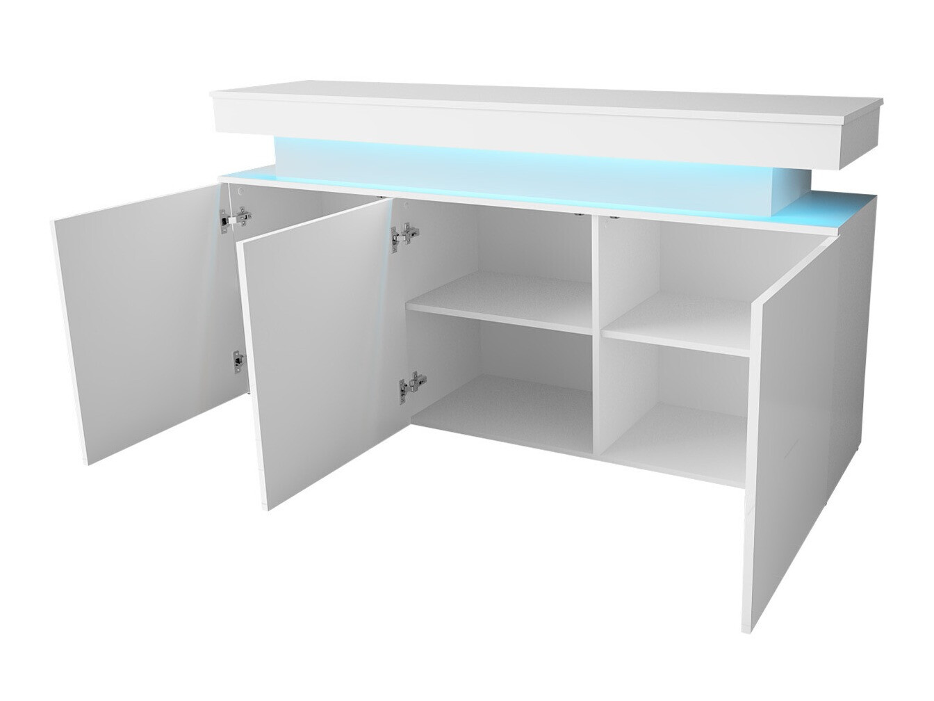 Living room set Monfero I (White + Glossy white)