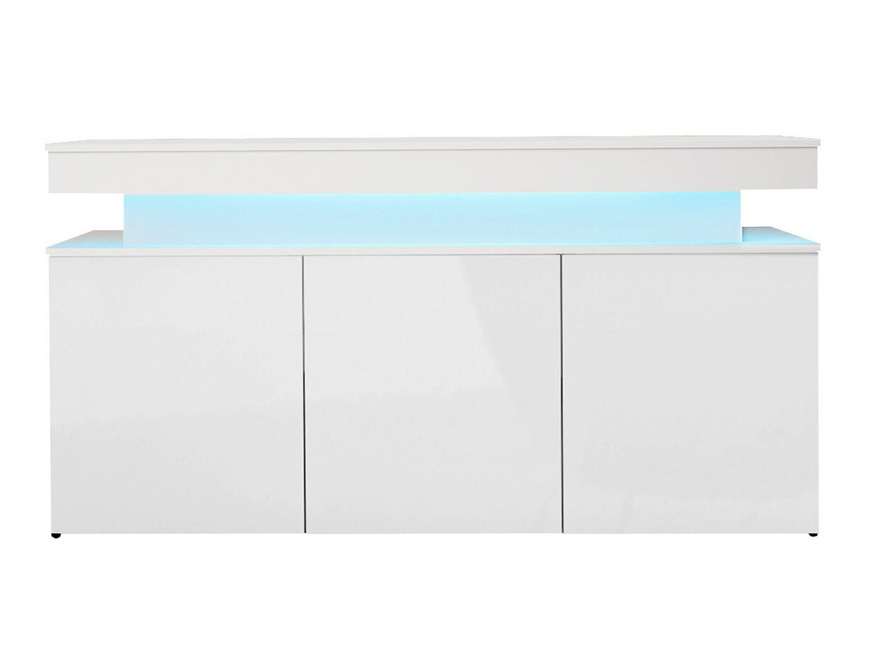 Sideboard Monfero (White + Glossy white)