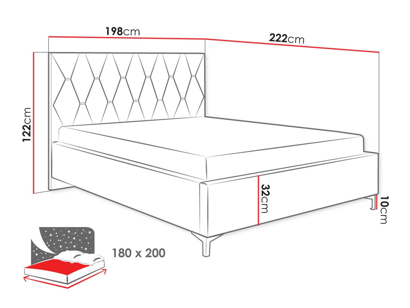 Κρεβάτι Semita (Manila 02)