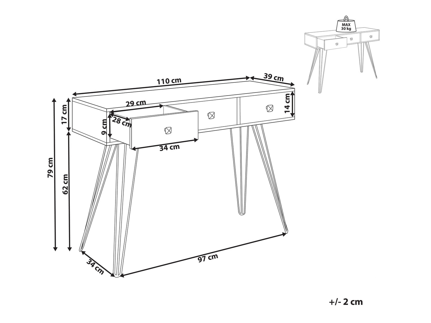 Console table Berwyn 561