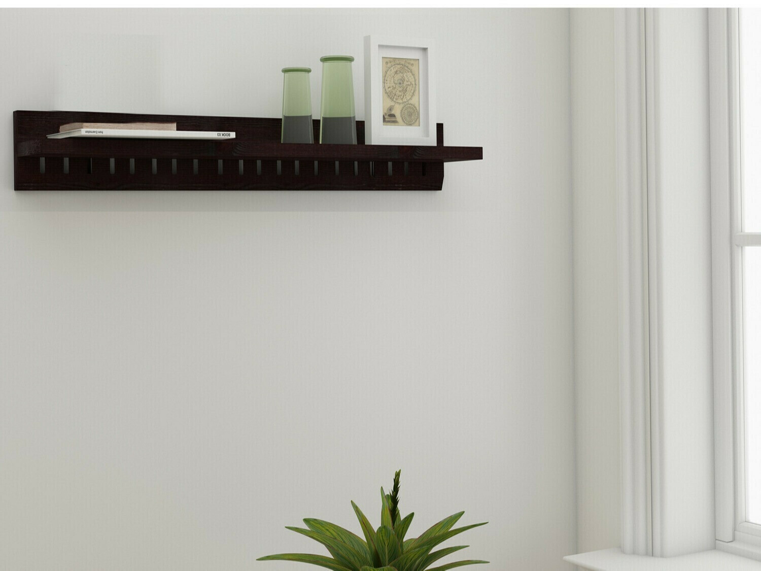 Wall shelf Elbelba 108 (Dark brown)