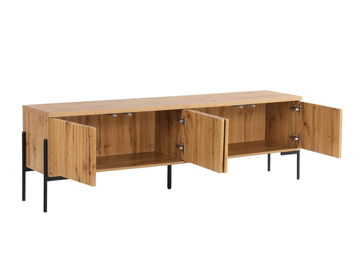 TV stand Denton 1188 (Black + Wotan Oak)