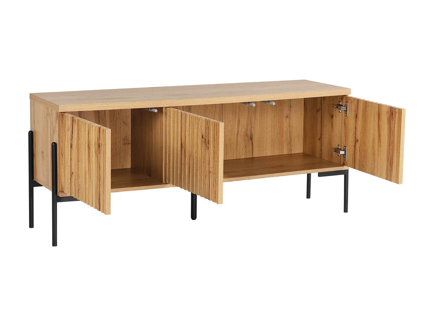 TV stand Denton 1189 (Black + Wotan Oak)