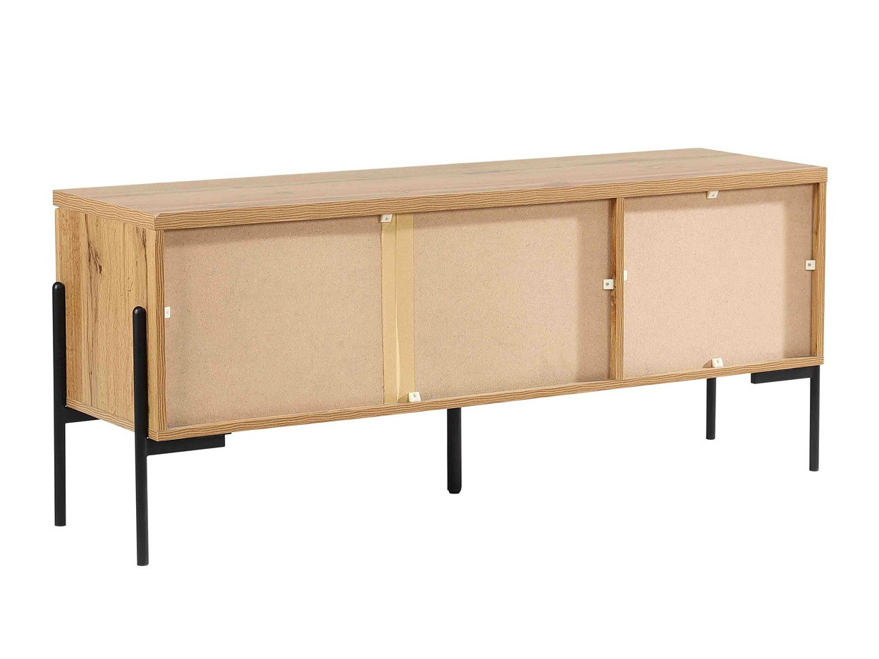 TV stand Denton 1189 (Black + Wotan Oak)