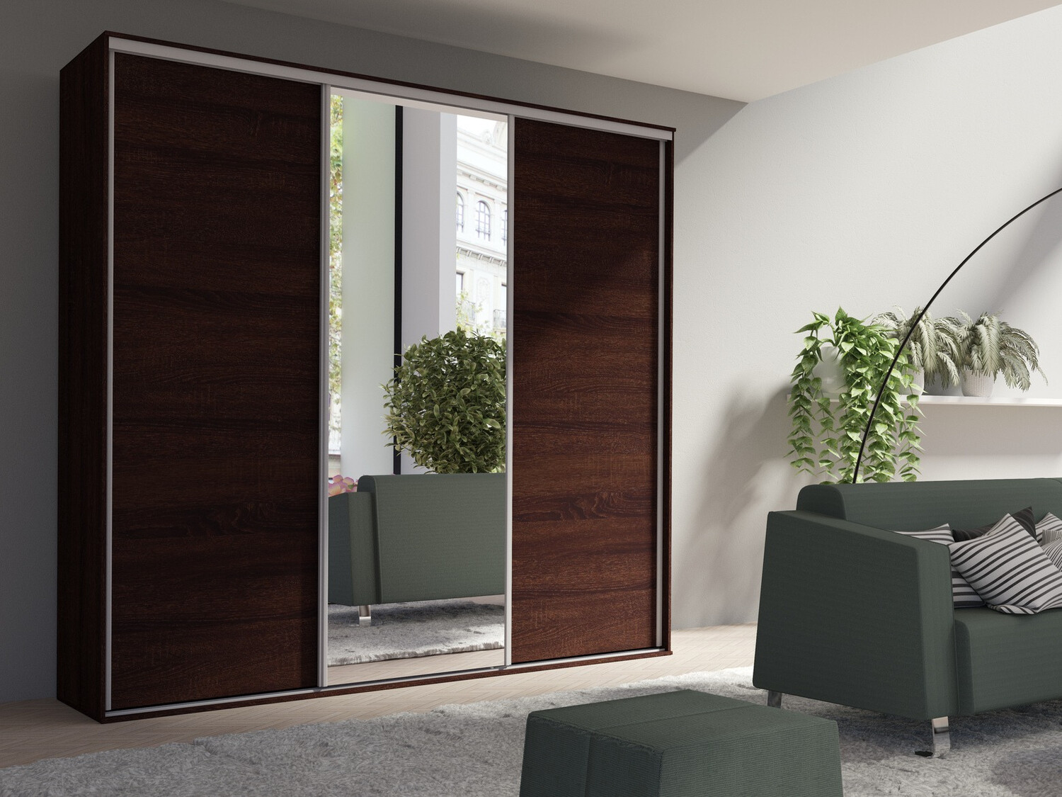 Ντουλάπα Murrieta 181 (Σκούρο Sonoma οξιά)