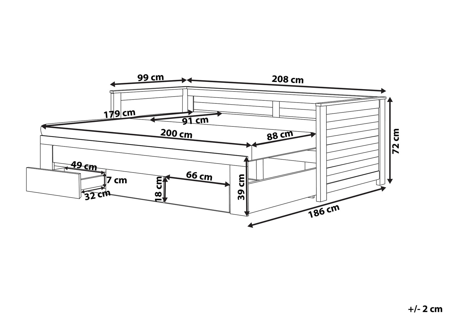 Bed Berwyn 607 (Brown)