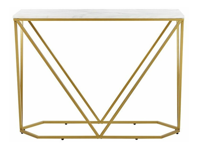 Console table Berwyn 615 (Golden + White marble)