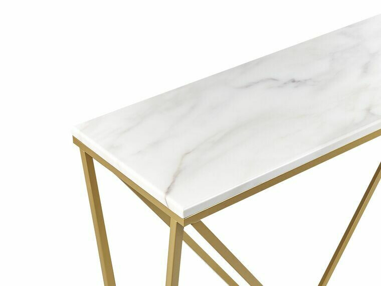 Console table Berwyn 615 (Golden + White marble)