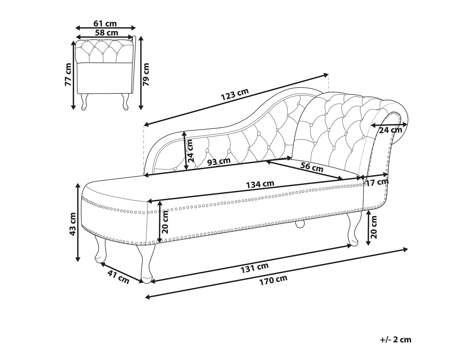 Ανάκλινδρο Berwyn 696 (Μαύρο)
