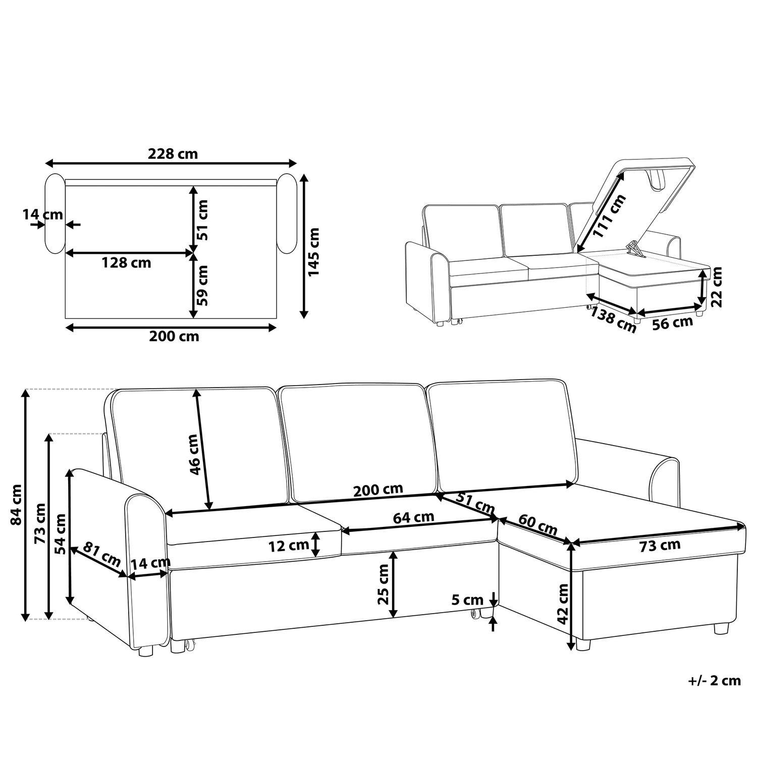Corner sofa Berwyn 705 (Grey)