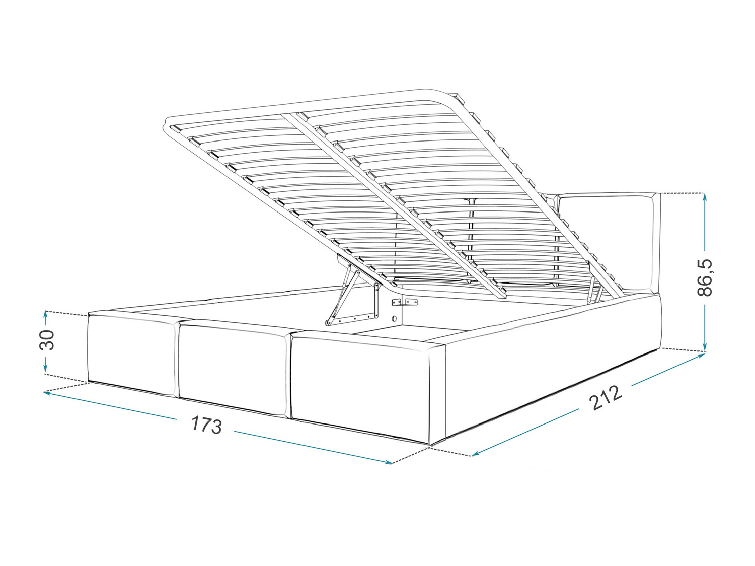 Bed Fairfield 109 (Cream)
