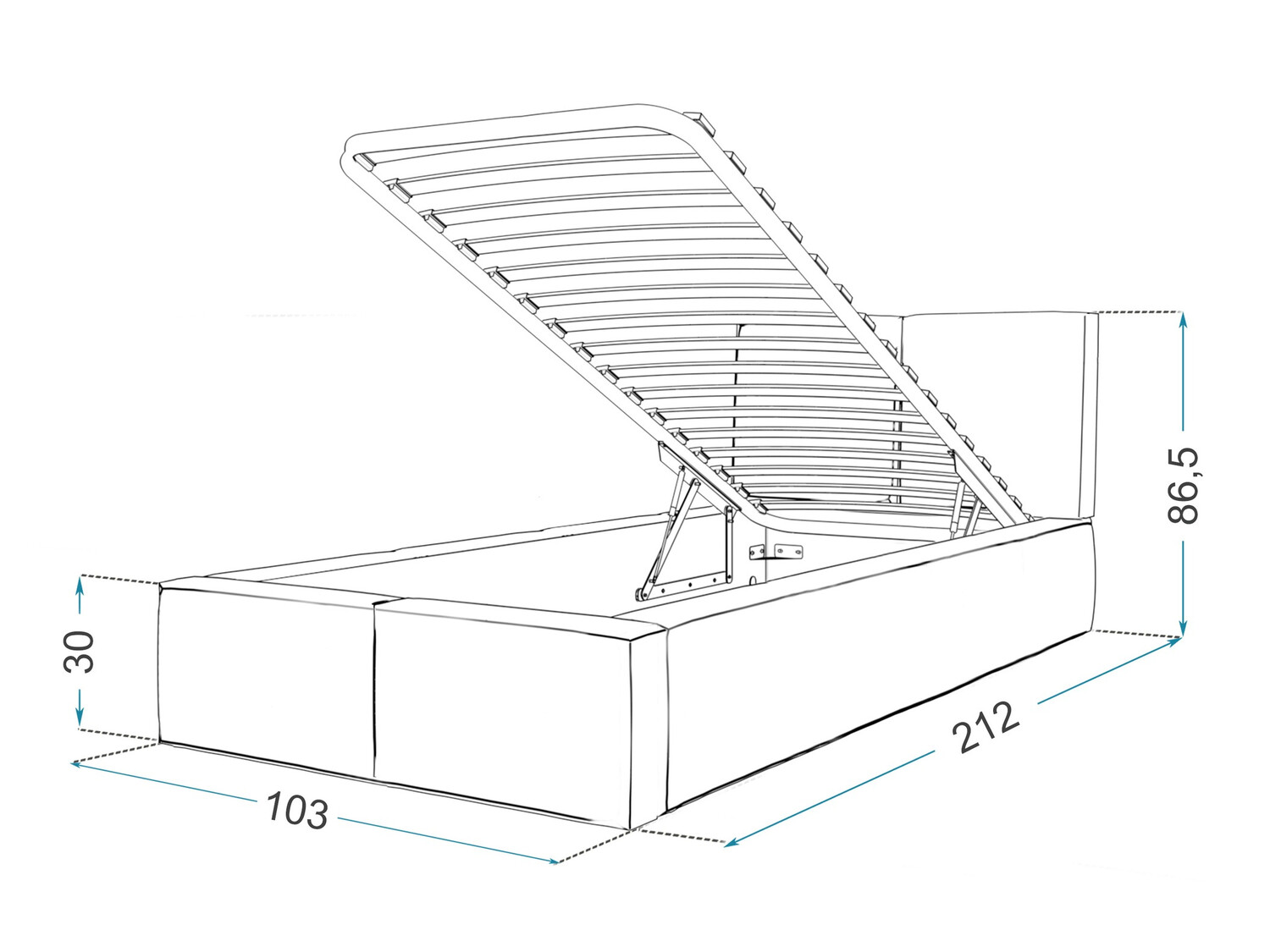 Κρεβάτι Fairfield 109 (Άσπρο)