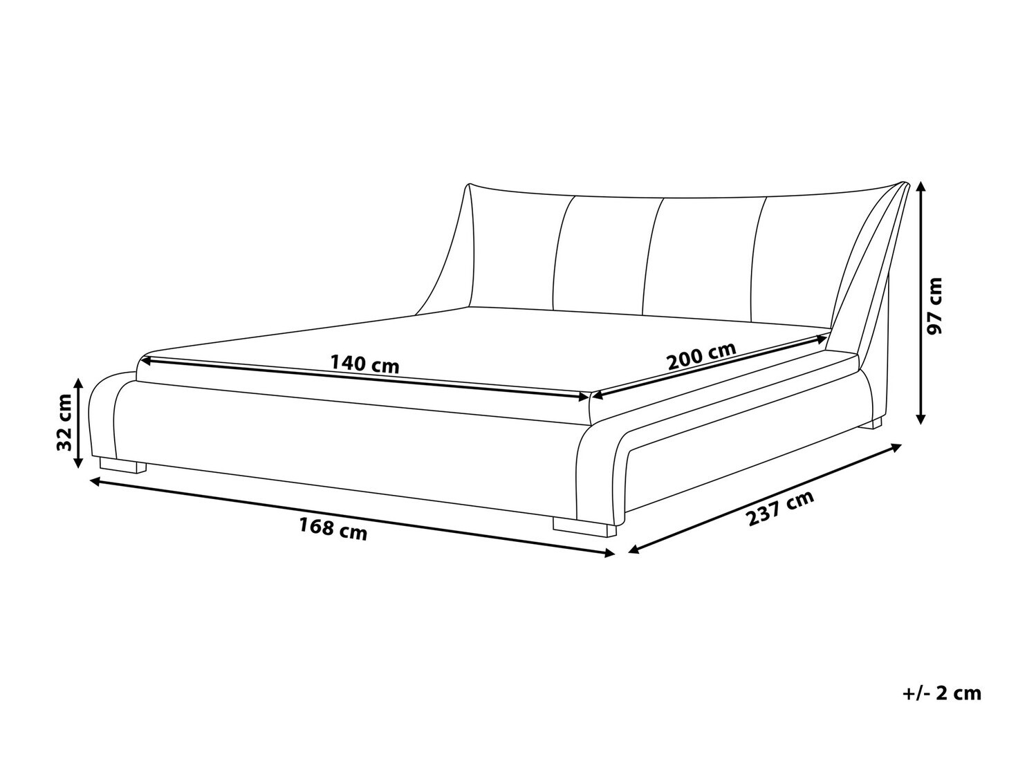 Bed Berwyn 729 (Grey)