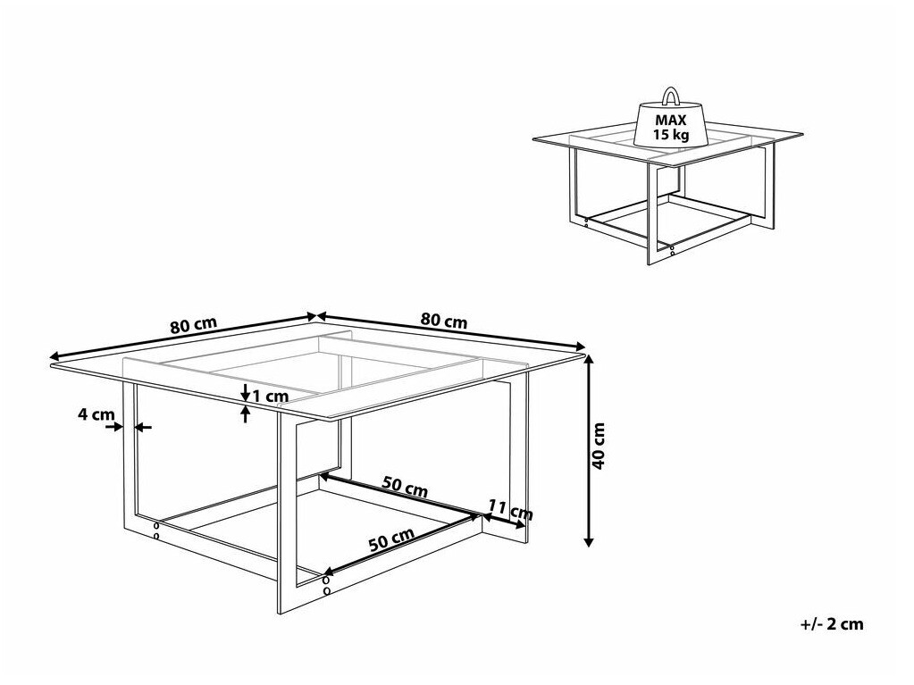 Τραπεζάκι σαλονιού Berwyn 741 (Χρυσό)