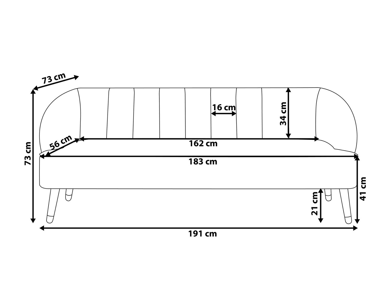 Καναπές Berwyn 752 (Ροζ)