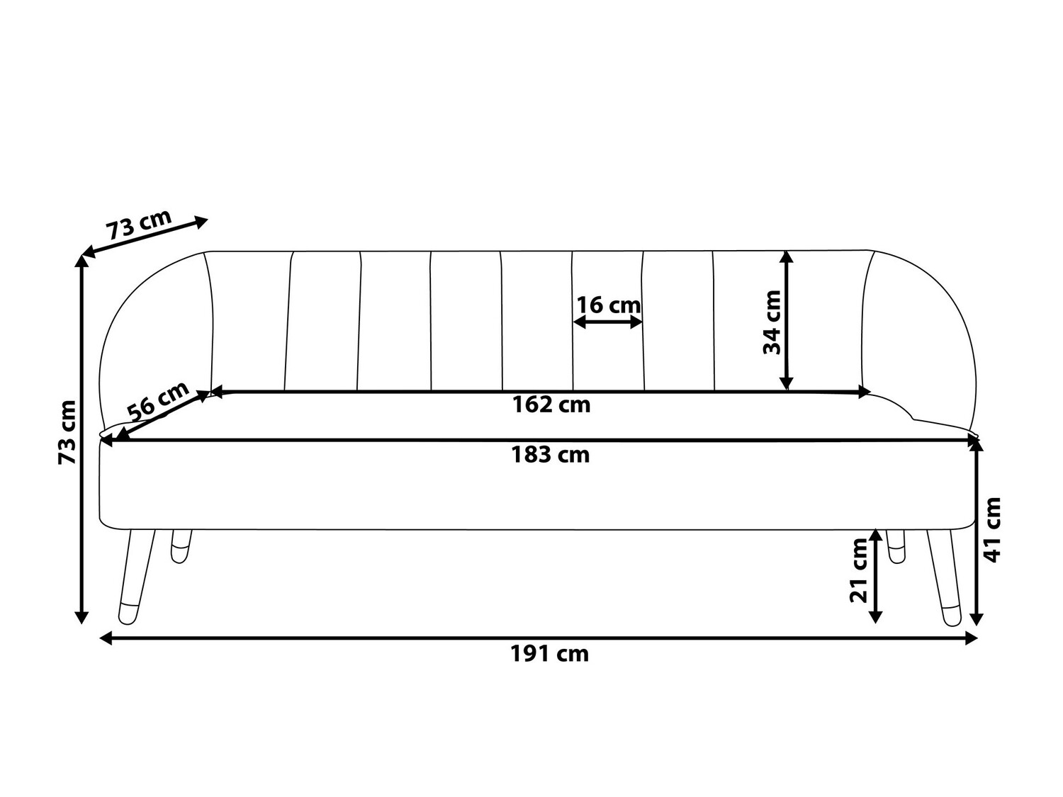 Sofa Berwyn 752 (Green)