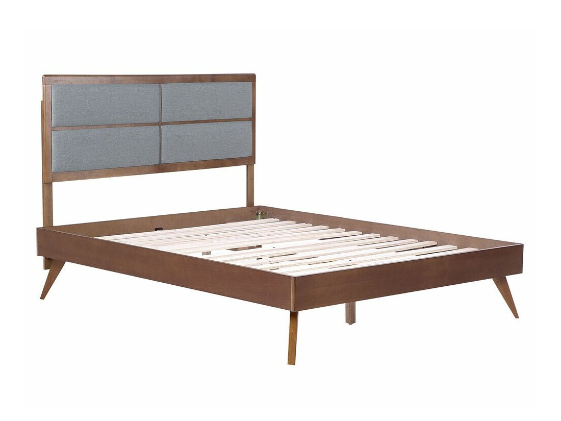 Bed Berwyn 772 (Grey + Dark wood)
