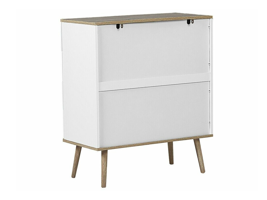 Chest of drawers Berwyn 781 (White + Light wood)