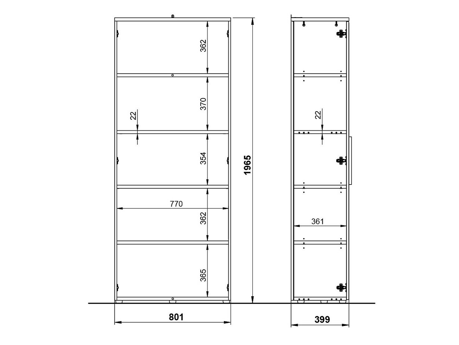 Βιβλιοθήκη Feltoru 102 (Άσπρο)