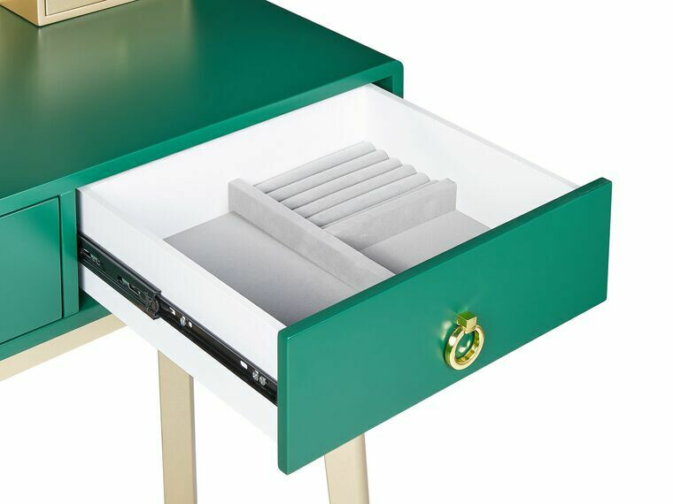 Dressing table Berwyn 830 (Green + Golden)