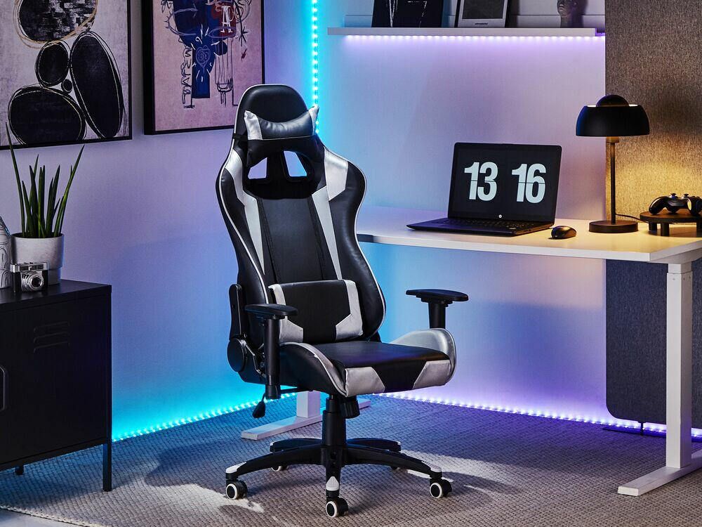 Καρέκλα gaming Berwyn 820 (Μαύρο + Ασημί)