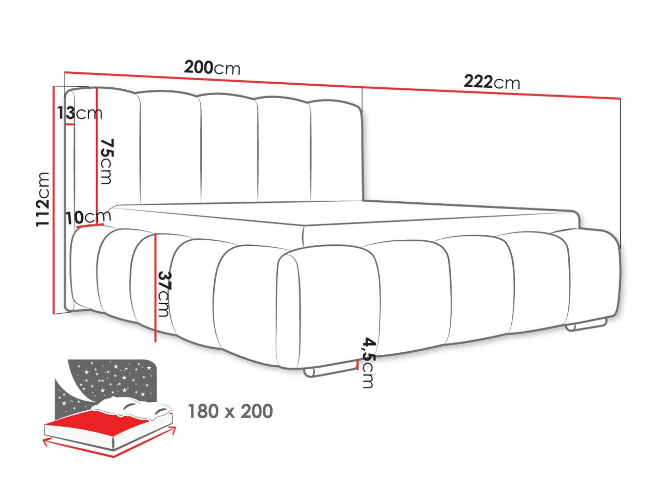 Κρεβάτι TrendyNest 106 (Paros 01)