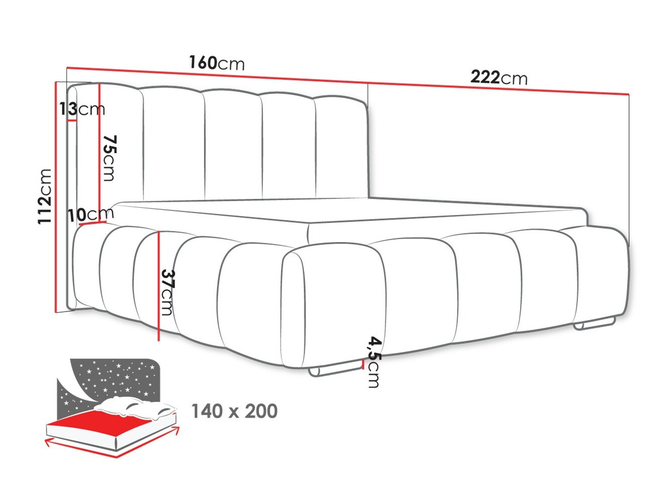 Κρεβάτι TrendyNest Alceus I (Paros 01)