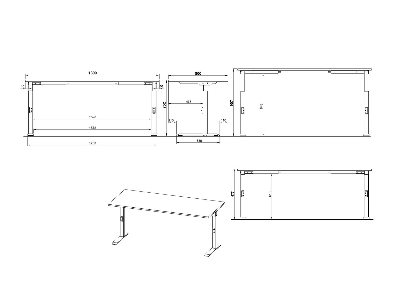 Γραφείο Feltoru 117 (Άσπρο)