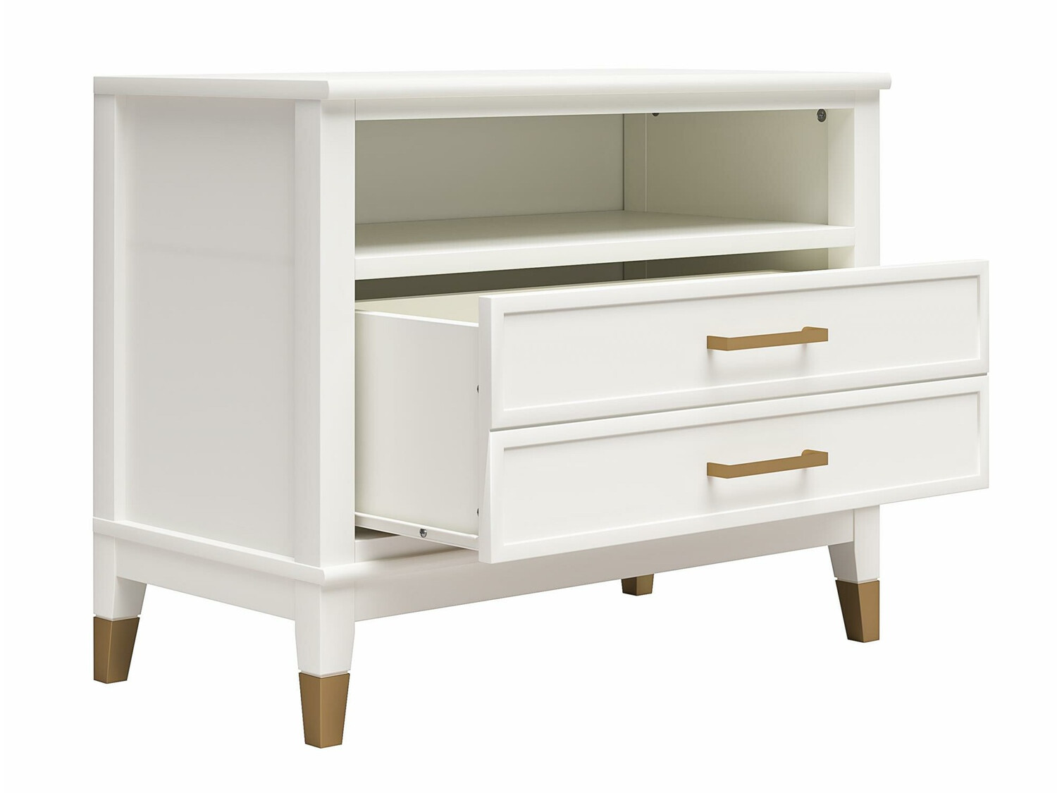 Κομοδίνο CosmoLiving by Cosmopolitan Belromu 107 (Άσπρο)