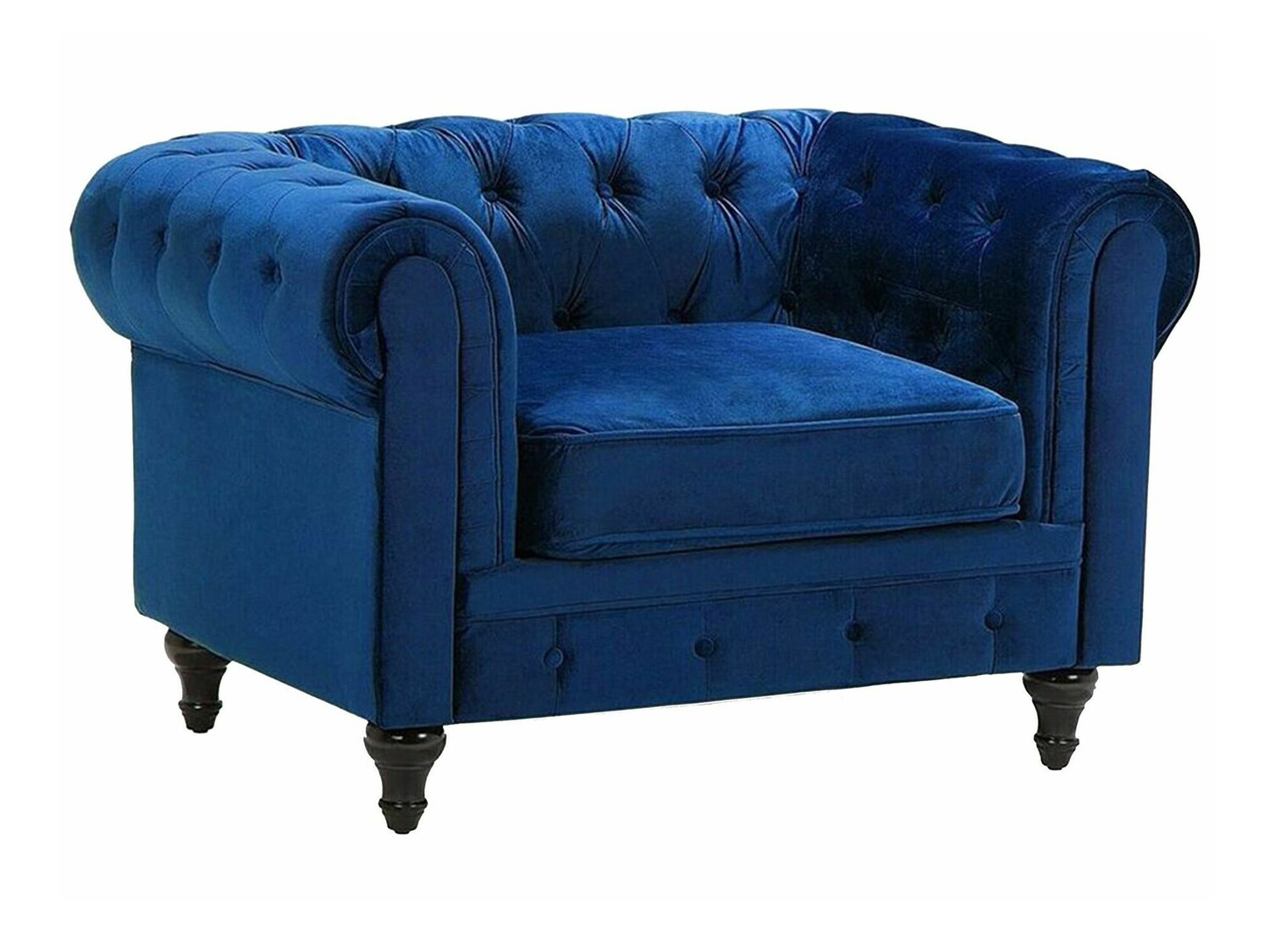 English-style armchair Cirdoro 102 (Blue)