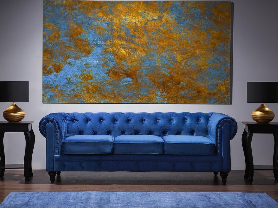 Καναπές Αγγλικού στυλ Cirdoro 101 (Μπλε)