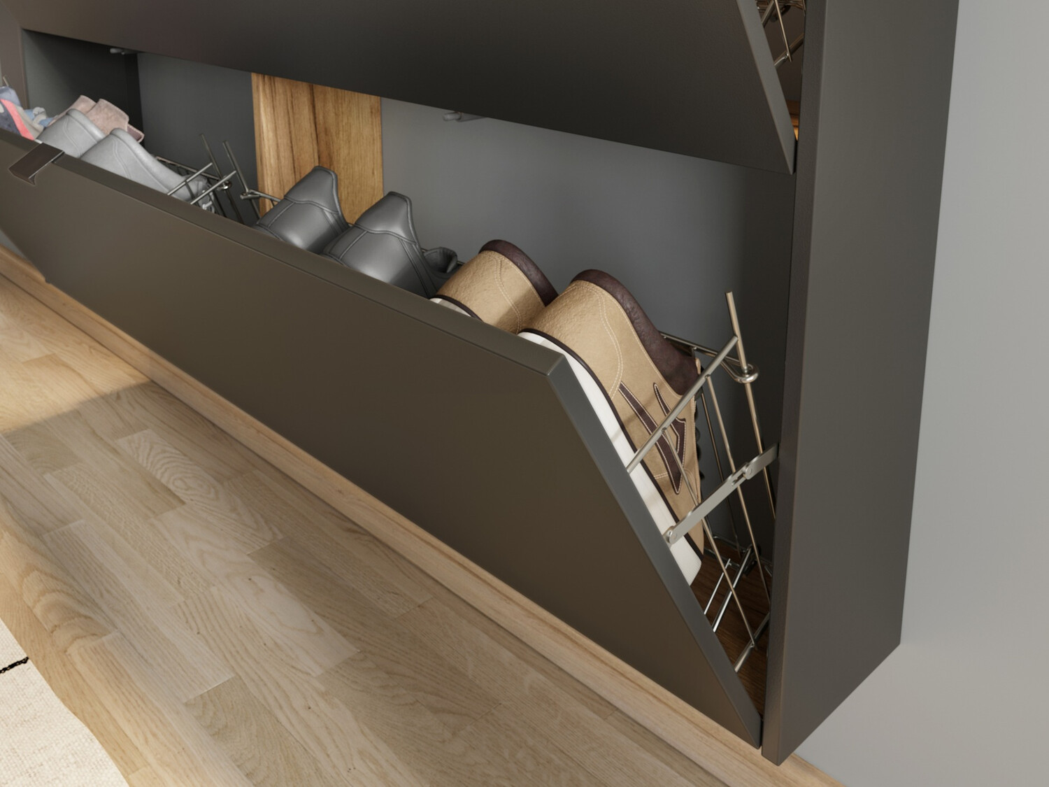 Παπουτσοθήκη Cirsale 108 (Γραφίτης + Navarra δρυς)