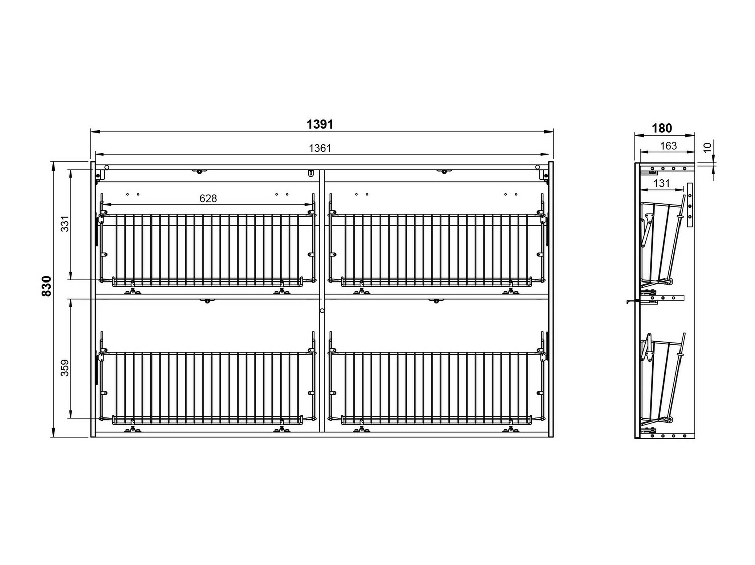 Παπουτσοθήκη Cirsale 108 (Γραφίτης + Navarra δρυς)