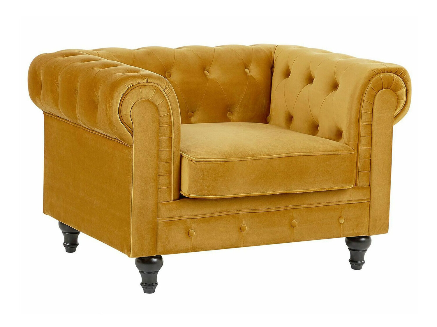 Πολυθρόνα Αγγλικού στυλ Cirdoro 102 (Κίτρινο)