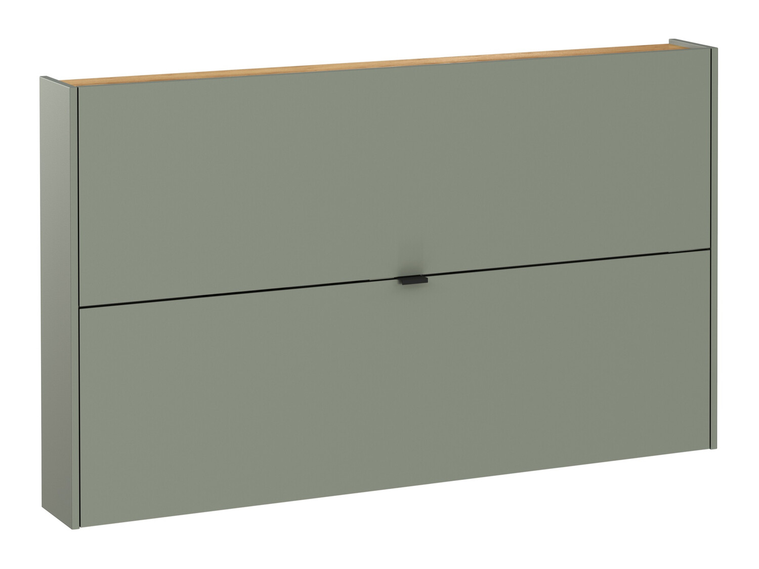 Shoe cabinet Cirsale 108 (Dusty green + Navarra oak)