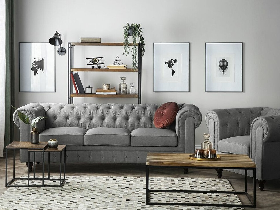 English-style sofa Cirdoro 104 (Grey)