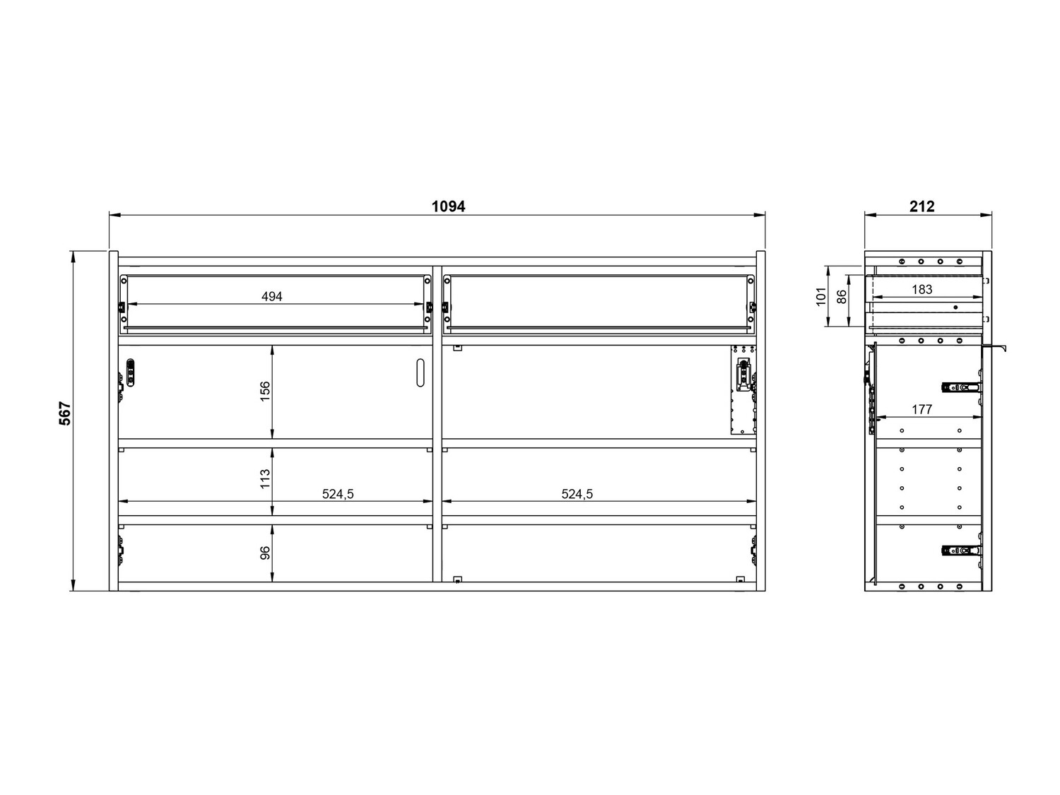 Σετ διαδρόμου Cirsale 106 (Σκονισμένο πράσινο + Navarra δρυς)
