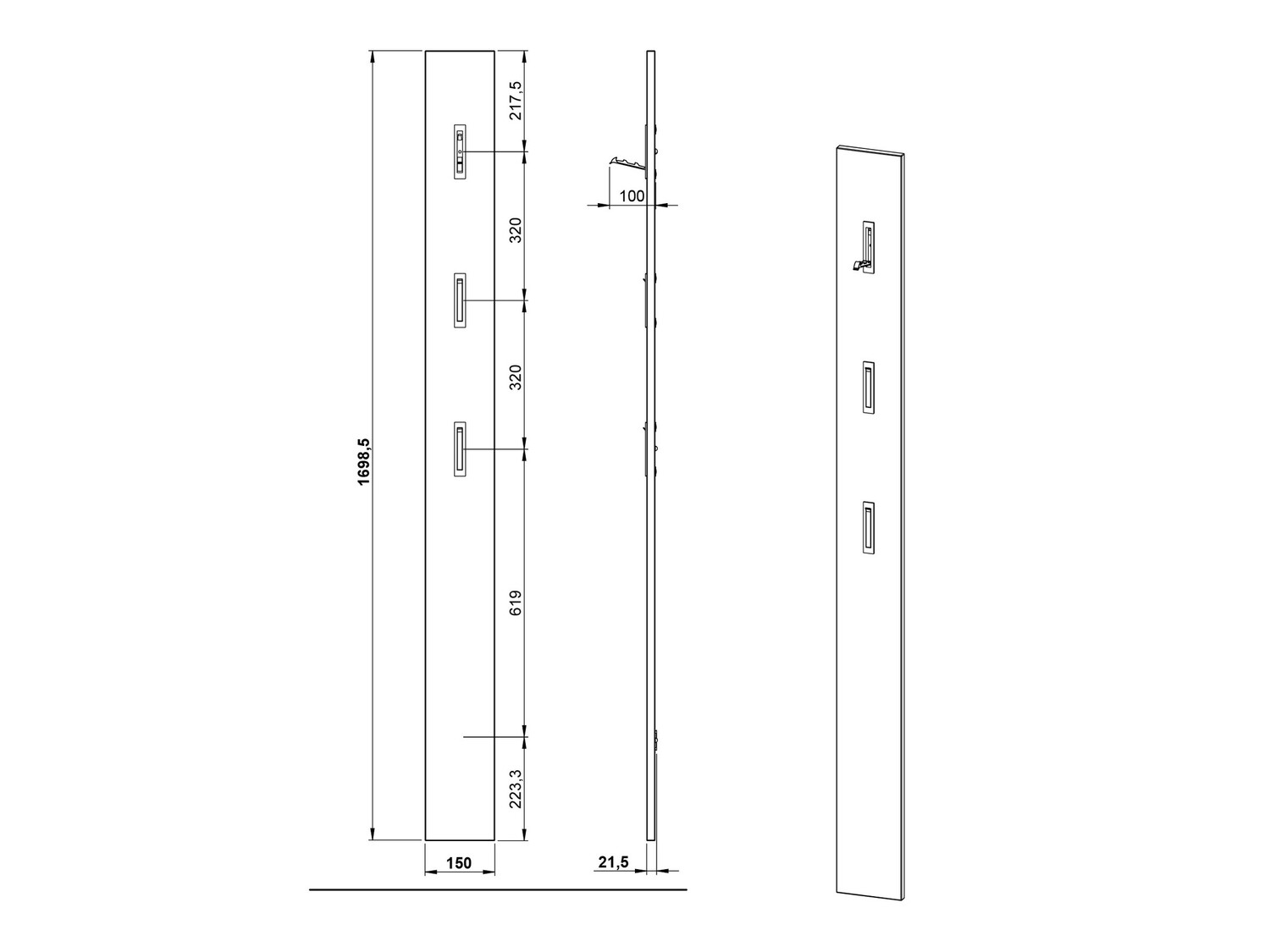 Σετ διαδρόμου Cirsale 109 (Γραφίτης + Navarra δρυς)
