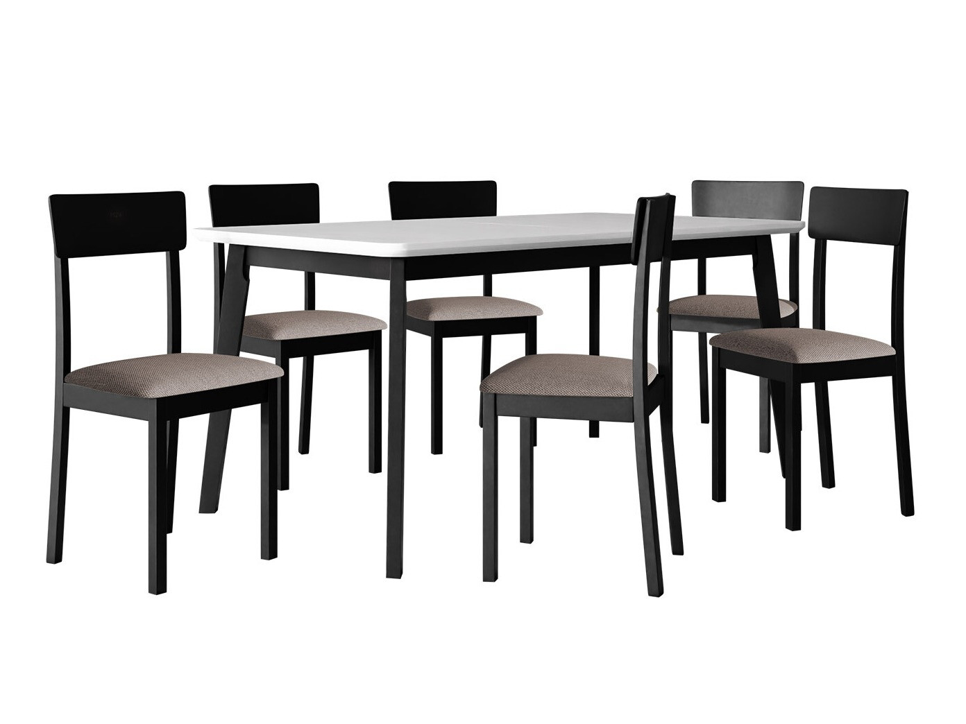 Dining set Victorville 350 (White + Black)