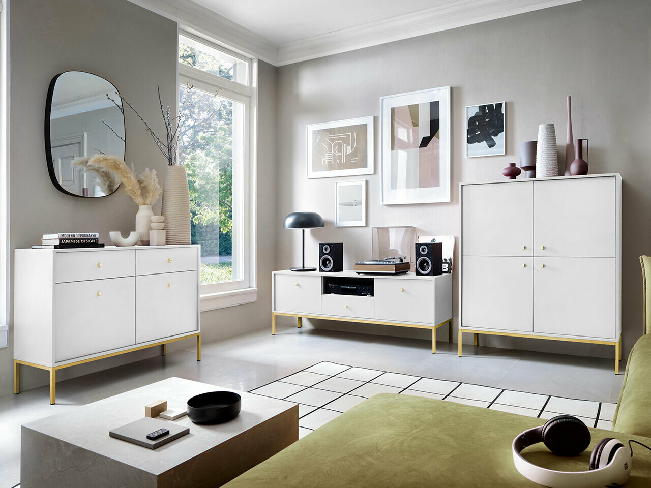 Έπιπλο τηλεόρασης Romveri 101 (Άσπρο)