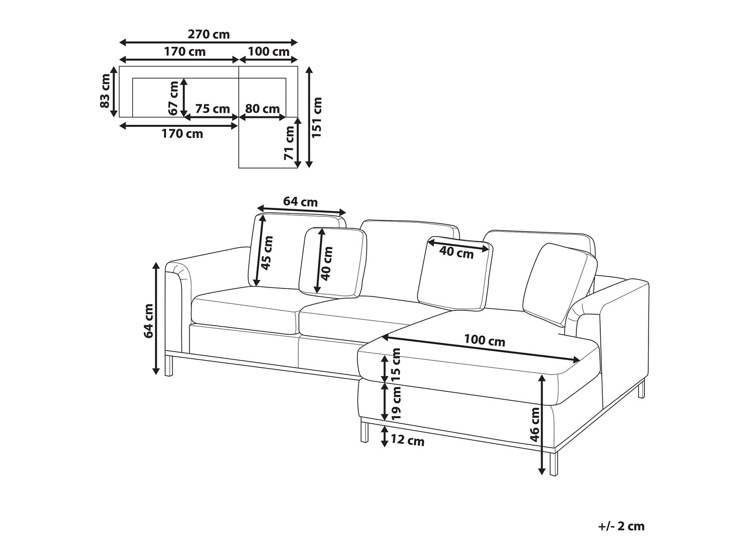 Corner sofa Berwyn 870 (Green)